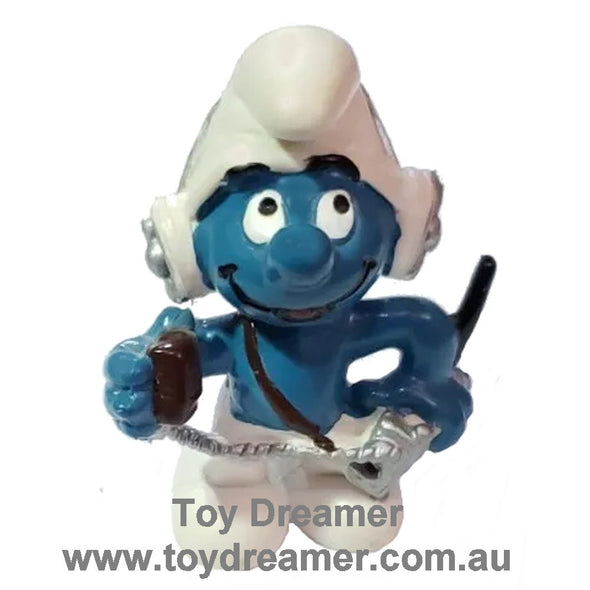 20143 CB Smurf Long Aerial Silver Radio Schleich Smurfs Figurine 