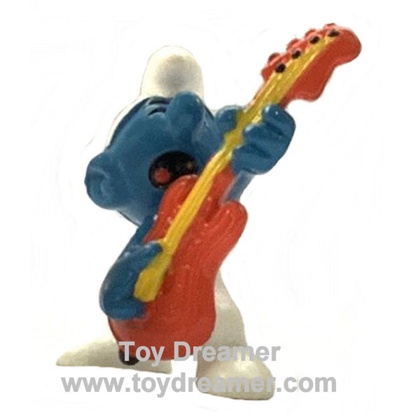 McDonalds Rock n Roll Guitar Smurf Schleich Smurfs Figurine 